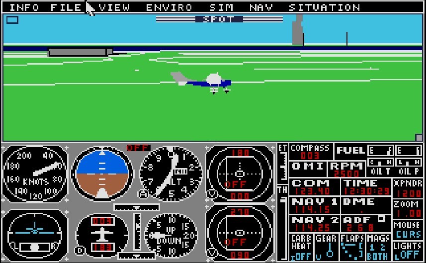 subLOGIC FS II on the Atari ST